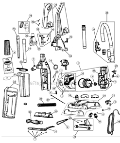 Page A Diagram and Parts List for M088705  Dirt Devil Upright Vacuum